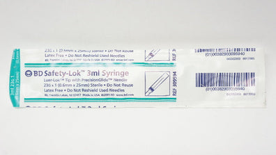 BD 309594 Safety-Lok Tip W/ PrecisionGlide Ndle Syringe 3ml